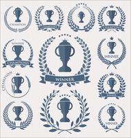 Collezione di badge ed etichette per trofei e premi