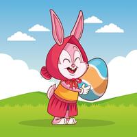 Buona Pasqua cartoon vettore