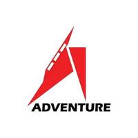 avventura logo. poster tipografico che ispira lettere. illustrazione vettoriale. vettore