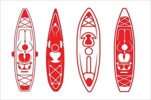 kayak creativo semplice disegno vettoriale e icona simbolo.