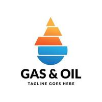 design del logo di gas e petrolio vettore