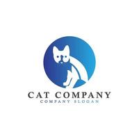disegno del logo del gatto vettore
