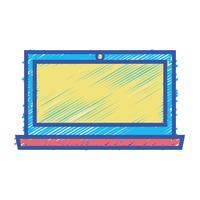 tecnologia elettronica schermo portatile a colori vettore