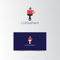 Logo Corporate Coffee Paint design semplice vettore