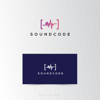 Logo Corporate Sound Code Design semplice vettore