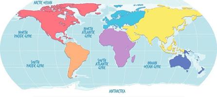 sfondo della geografia della mappa del mondo vettore