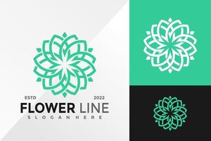 modello di illustrazione vettoriale di design del logo del fiore di loto della natura