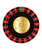 Ruota della roulette del casinò vettore