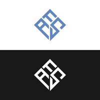 lettera iniziale afs logo design vettoriale