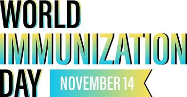 banner per la giornata mondiale dell'immunizzazione vettore