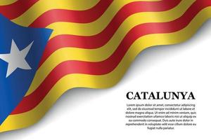 sventolando la bandiera dell'indipendente catalano - estelada