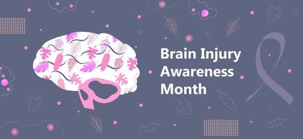 mese di sensibilizzazione sulle lesioni cerebrali a marzo. neurologia sanitaria, demenza, metafora di alzheimer. scienza anatomica delle malattie del cervello e dei sensi