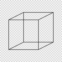 illusione ottica del cubo del collo. . illustrazione vettoriale