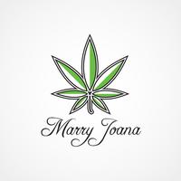 Contorno Logo Cannabis vettore
