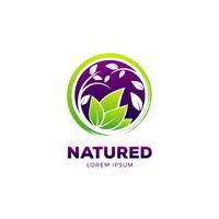 Logo di natura sana vita vettore