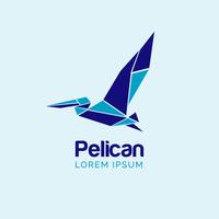 Logo del pellicano vettore