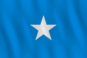 bandiera della somalia con effetto sventolante, proporzione ufficiale. vettore