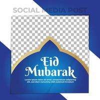 eid mubarak post sui social media vettore