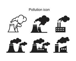illustrazione vettoriale piatta simbolo dell'icona di inquinamento per grafica e web design.