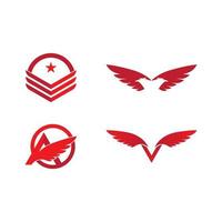 disegno del logo dell'ala vettore