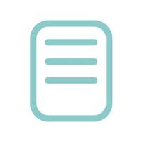 icona di vettore di file di documento blu linea spessa