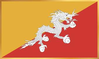 bandiera del bhutan, illustrazione vettoriale