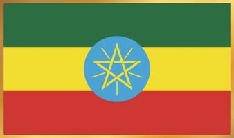 bandiera dell'Etiopia, illustrazione vettoriale