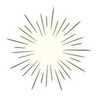 icona del modello di luce solare dello stile della linea, tatuaggio che esplode vettore