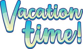 logo tipografico del tempo di vacanza vettore