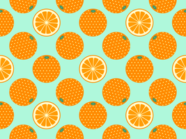 Frutta arancione Pop Art Vector Background