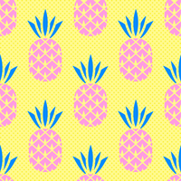 Reticolo senza giunte di ananas estivo vettore