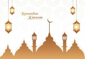 bellissimo design islamico della cartolina d'auguri del festival religioso del ramadan kareem vettore