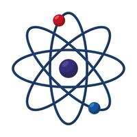 disegno dell'atomo blu vettore