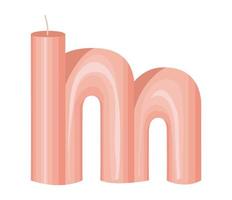 disegno di candela rosa vettore