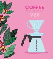 poster di caffè v60 vettore