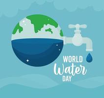 poster della giornata mondiale dell'acqua vettore