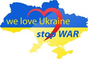 fermare la guerra in ucraina illustrazione vettoriale isolato su sfondo nero