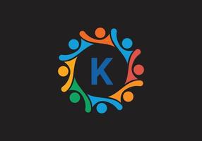 k logo lettera design immagine vettoriale