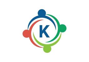 k logo lettera design immagine vettoriale