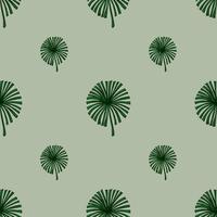 modello senza cuciture di foglie di palma a ventaglio. fogliame tropicale vintage in stile incisione. vettore