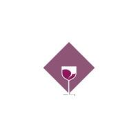 vettore di progettazione del logo dell'icona del vino