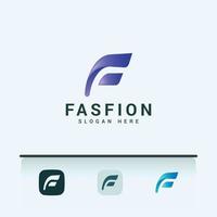 lettera f logo creativo moderno vettore