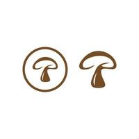 vettore di progettazione del logo dell'icona del fungo