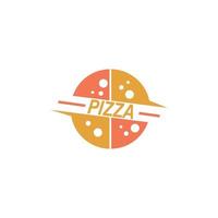 modello vettoriale di pizza icona logo design