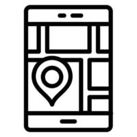 semplice icona vettore mappa mobile, modificabile, 48 pixel