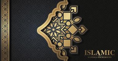 sfondo mandala di lusso con motivo arabesco arabo islamico orientale vettore