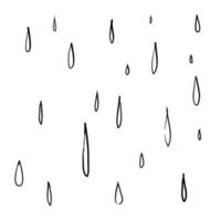 illustrazione di doodle di goccia d'acqua di design semplice forma carina vettore