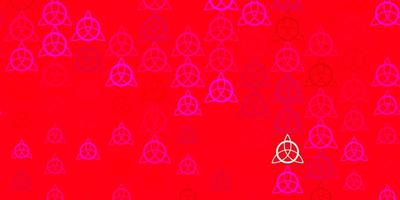 sfondo vettoriale rosa chiaro con simboli occulti.