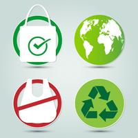 Ecologia e icone del mondo di risparmio ambientale