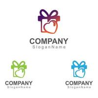 confezione regalo sorpresa logo design modello vettoriale immagine arte concetto